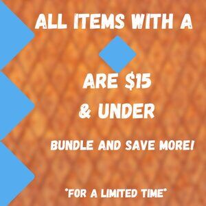 CLEARANCE SALE ALL ITEMS WITH A 🔷ARE $15 AND UNDER LOTS TO CHOOSE FROM!